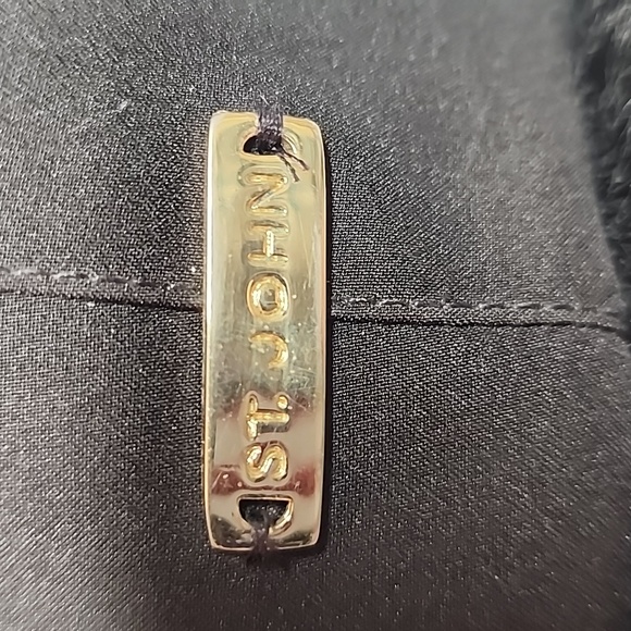 St.  John Classic Reversible oversized  black faux fur coat Luxury Old Money WOW - Picture 13 of 13